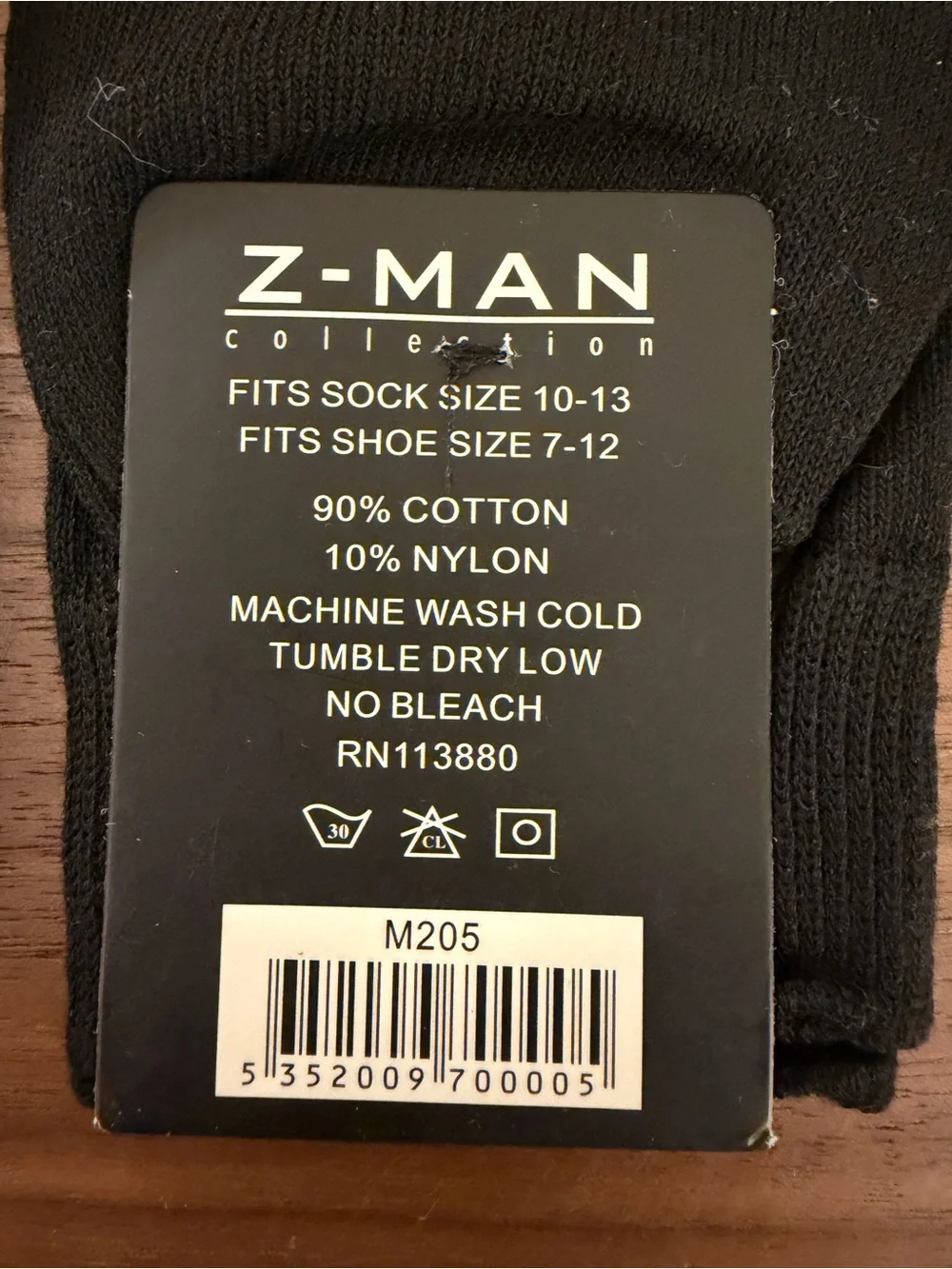 Z-Man Collection Men’s Black Crew Socks Size 10-13 Shoe 7-12 Lot of 2